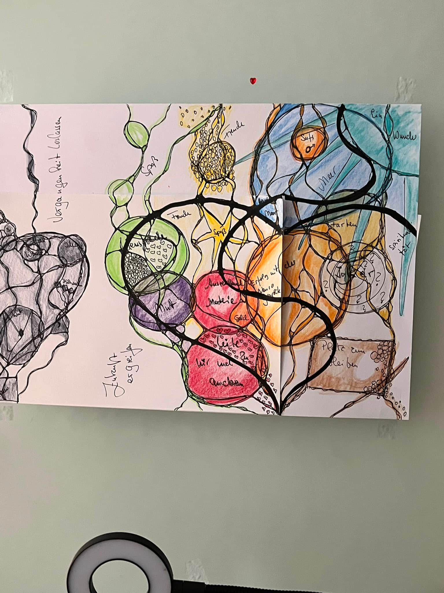 Herzförmiges NeuroGraphik-Werk — Wir und Andere, Liebe, Freude